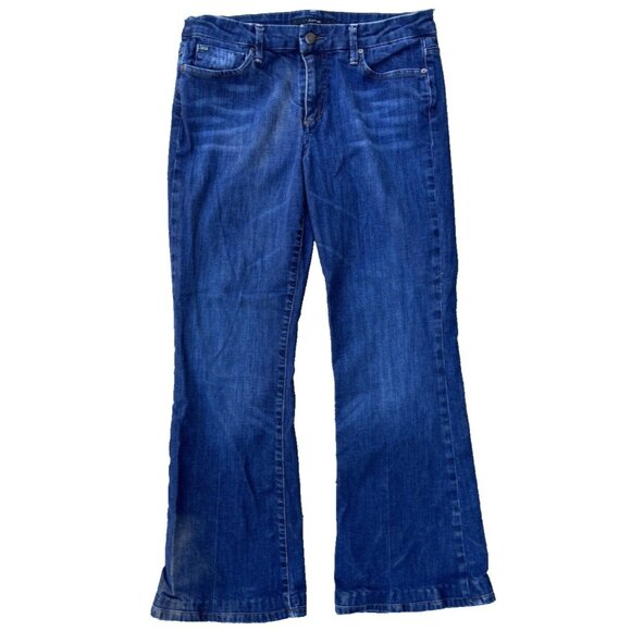 Joes Jeans Women Size 30 Gatsby Jeans Dark Blue Flare 90s Y2k Mid Rise - Picture 1 of 8